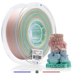 Fil 3D PLA Arc-en-Ciel Mat Rainbow 1.75mm 1KG - G3D PRO