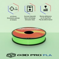 Filament 3D PLA Fluorescent 500g 1.75 mm Vert