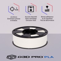 Fil 3D PLA 1 Kg 1.75 mm Naturel