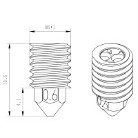Buse Acier Trempé Bambu Lab  0.40mm pour Filament 1.75mm - 3D