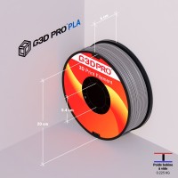 Fil 3D PLA 1 Kg 1.75 mm Argent