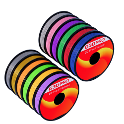 Pack Fil 3D PLA 1.75mm G3D PRO - 12 x 500G