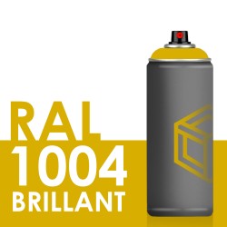 Spray de peinture brillante 400ml RAL 1004 Jaune Or