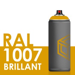 Spray de peinture brillante 400ml RAL 1007 Jaune Narcisse