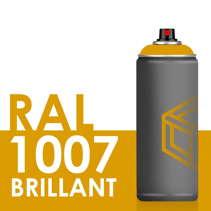 Spray de peinture brillante 400ml RAL 1007 Jaune Narcisse