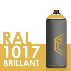Spray de peinture brillante 400ml RAL 1017 Jaune Safran