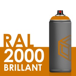 Spray de peinture brillante 400ml RAL  2000 Orangé Jaune