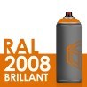 2107 - Bombe de peinture 400ml Brillant RAL 2008 Orangé Rouge Clair