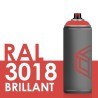 2126 - Bombe de peinture 400ml Brillant RAL 3018 Rouge Fraise