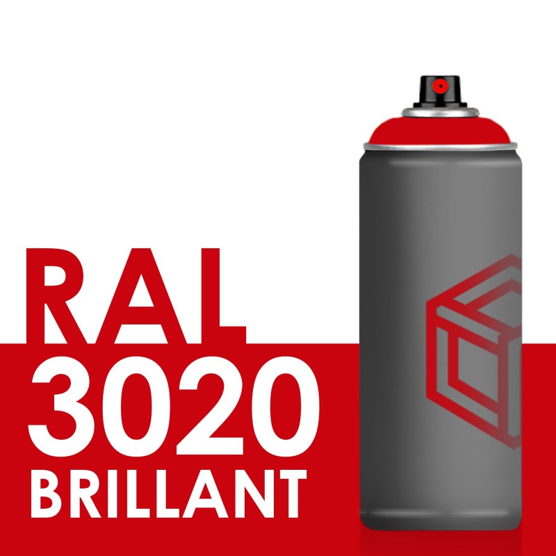 Bombe de peinture 400ml Brillant RAL 3020 Rouge Signalisation Bombe de peinture 400ml Brillant RAL 3020 Rouge Signalisation