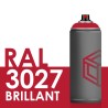 2129 - Bombe de peinture 400ml Brillant RAL 3027 Rouge Framboise