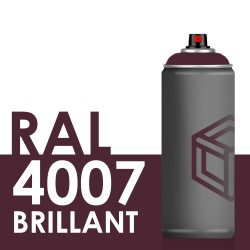 Spray de peinture brillante 400ml RAL 4007 Violet Pourpre