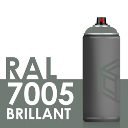 Bombe de peinture 400ml Brillant RAL 7005, Gris Souris
