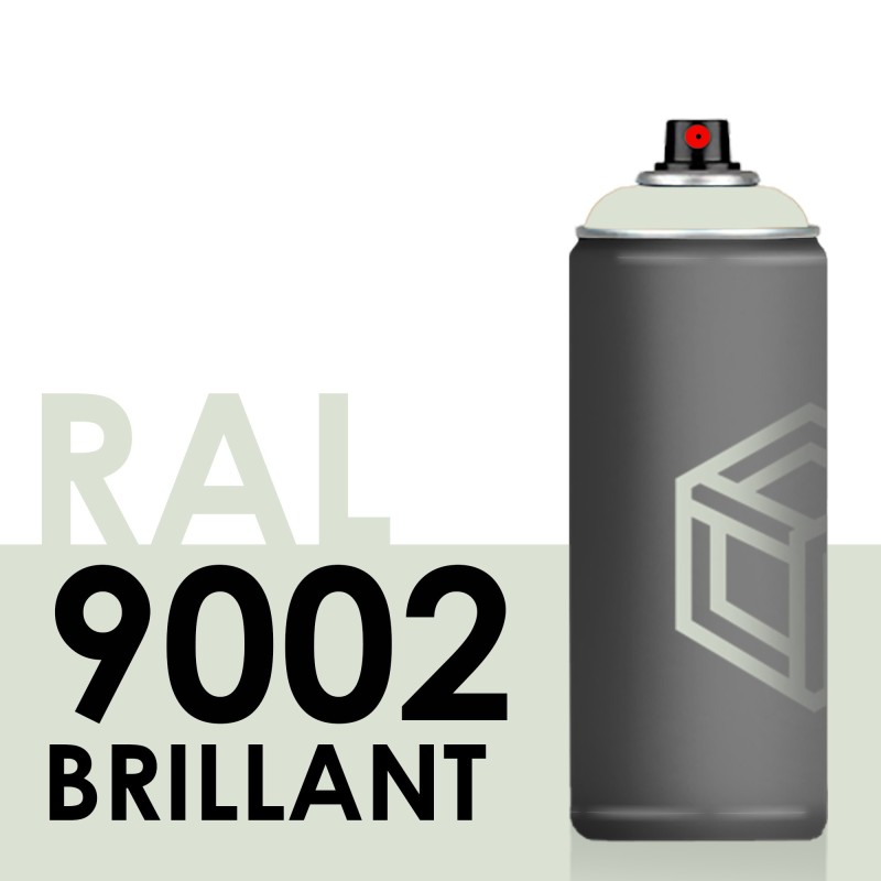 Bombe de peinture 400ml Brillant RAL 9002, Blanc Gris Bombe de peinture 400ml Brillant RAL 9002, Blanc Gris