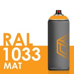 Bombe de peinture 400ml Mat RAL 1033 Jaune Dahlia