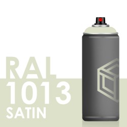 Bombe de peinture 400ml Satin RAL 1013 Blanc Perlé