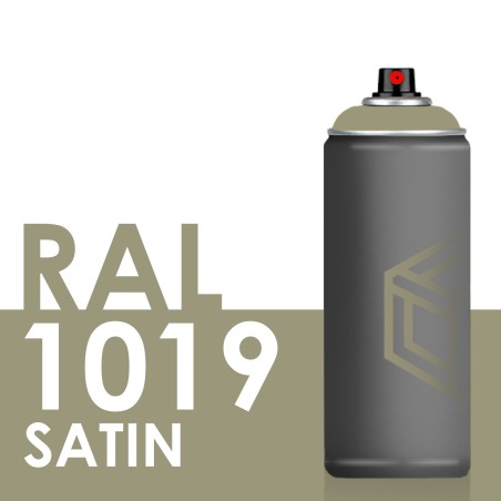 Bombe de peinture 400ml Satin RAL 1019 Beige Gris