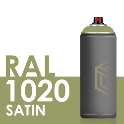 Bombe de peinture 400ml Satin RAL 1020 Jaune Olive