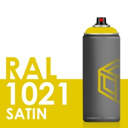 Bombe de peinture 400ml Satin RAL 1021 Jaune Colza