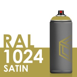 Bombe de peinture 400ml Satin RAL 1024 Jaune Ocre