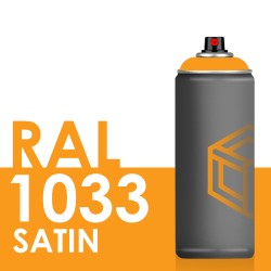 Bombe de peinture 400ml Satin RAL 1033 Jaune Dahlia