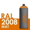 3366 - Bombe de peinture 400ml Mat RAL 2008 Orangé Rouge Clair