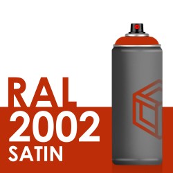 Bombe de peinture 400ml Satin RAL 2002 Orangé Sang