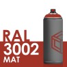 3387 - Bombe de peinture 400ml Mat RAL 3002 Rouge Carmin