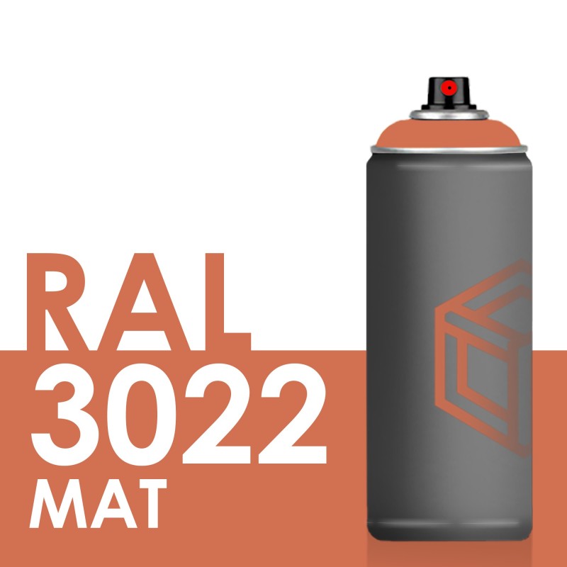 Bombe de peinture 400ml Mat RAL 3022 Rouge Saumon Bombe de peinture 400ml Mat RAL 3022 Rouge Saumon