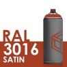 3410 - Bombe de peinture 400ml Satin RAL 3016 Rouge Corail