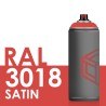 3414 - Bombe de peinture 400ml Satin RAL 3018 Rouge Fraise