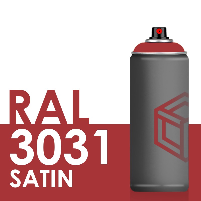 Bombe de peinture 400ml Satin RAL 3031 Rouge Oriental Bombe de peinture 400ml Satin RAL 3031 Rouge Oriental