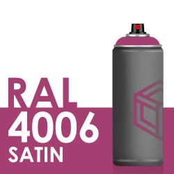 Bombe de peinture 400ml Satin RAL 4006 Pourpre signalisation