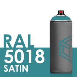 Bombe de peinture 400ml Satin RAL 5018 Bleu Turquoise