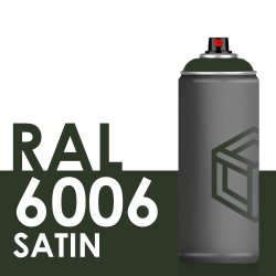 Spray de peinture Satinée 400ml RAL 6006 Olive Gris
