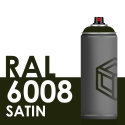 Bombe de peinture 400ml Satin RAL 6008 Vert Brun