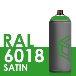 Bombe de peinture 400ml Satin RAL 6018 Vert Jaune