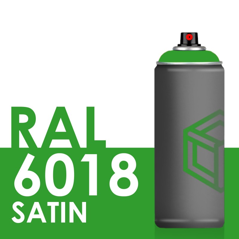 Bombe de peinture 400ml Satin RAL 6018 Vert Jaune Bombe de peinture 400ml Satin RAL 6018 Vert Jaune