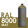 3677 - Bombe de peinture 400ml Mat RAL 8000 Brun Vert