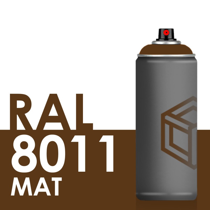 Bombe de peinture 400ml Mat RAL 8011 Brun Noisette Bombe de peinture 400ml Mat RAL 8011 Brun Noisette