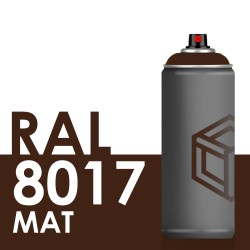 Bombe de peinture 400ml Mat RAL 8017 Brun Chocolat