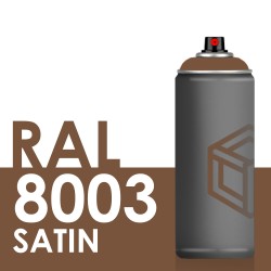 Bombe de peinture 400ml Satin RAL 8003 Brun Argile