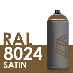Bombe de peinture 400ml Satin RAL 8024 Brun Beige