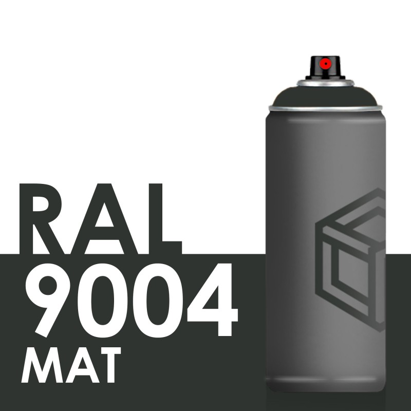 Bombe de peinture 400ml Mat RAL 9004 Noir Sécurité Bombe de peinture 400ml Mat RAL 9004 Noir Sécurité