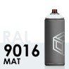 Bombe de peinture 400ml Mat RAL 9016 Blanc Signalisation