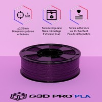Filament 3D PLA Métallisé violet  1.75mm 1 kg - Grossiste 3D
