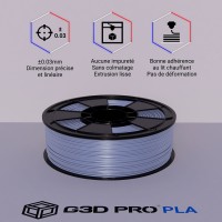 Filament 3D Silk Glossy 1 Kg Argent Gris 1.75 mm
