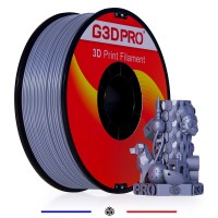 Filament 3D Silk Glossy 1 Kg Argent Gris 1.75 mm