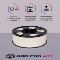 Fil 3D ABS 1 Kg 1.75 mm Blanc neige