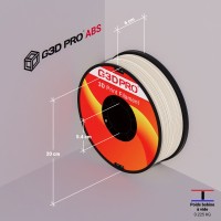 Fil 3D ABS 1 Kg 1.75 mm Blanc neige